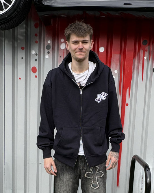 Fortune Favours The Fast - Premium Double-Zip Hoodie