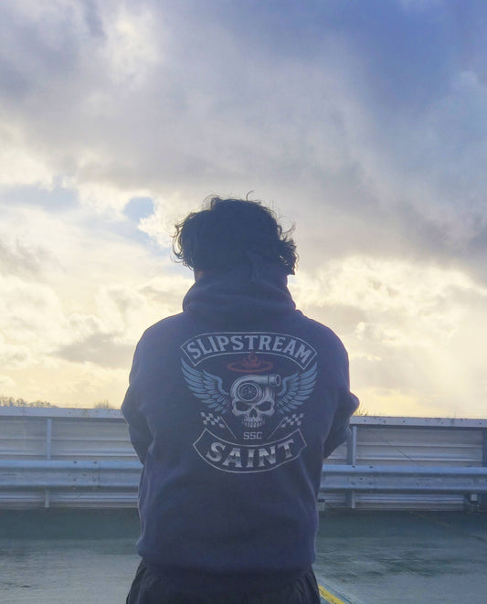 Slipstream Saint – Premium Box Hoodie